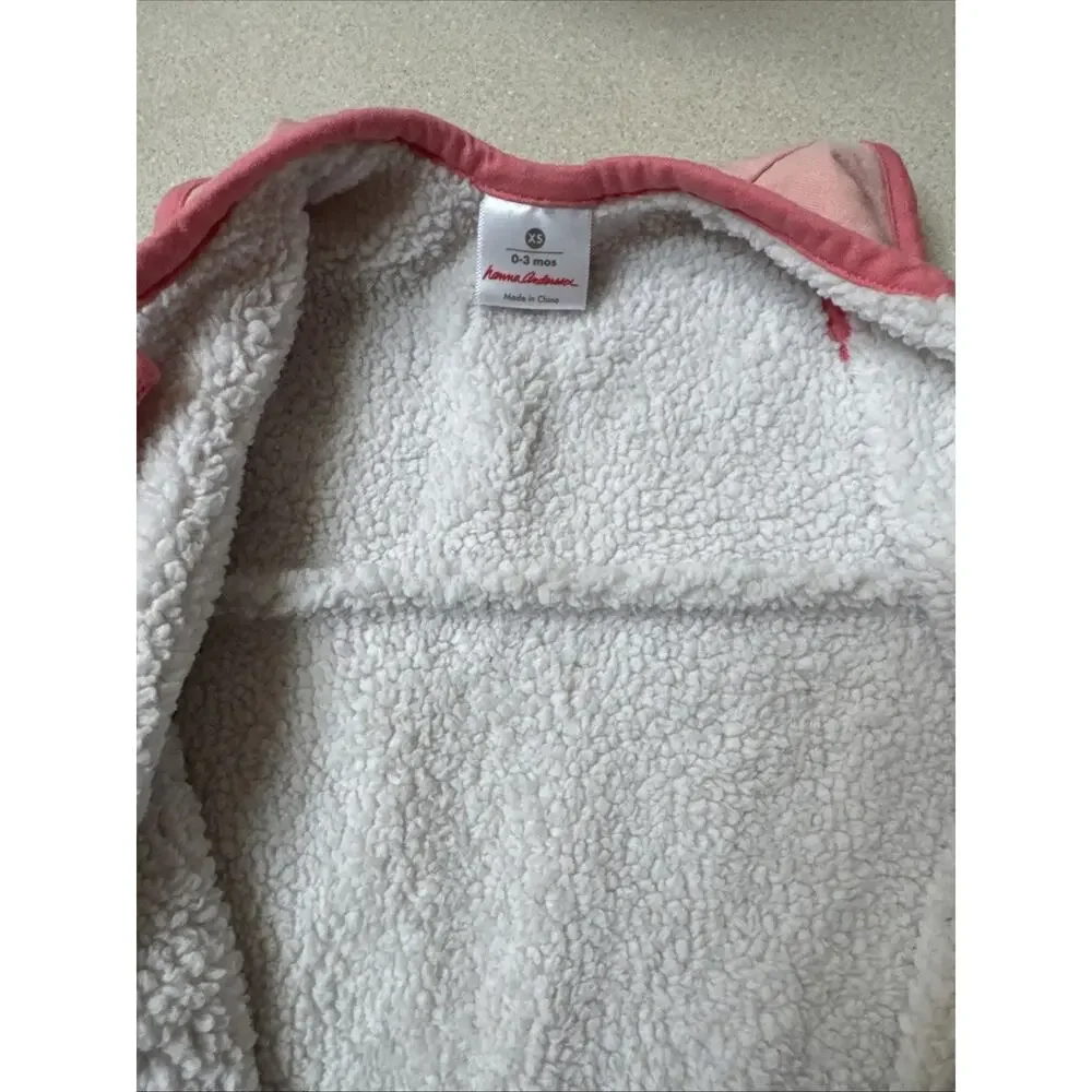 Hanna Andersson Pink Quilted Sleep Sack Sherpa Lining Size 0-3 Months
